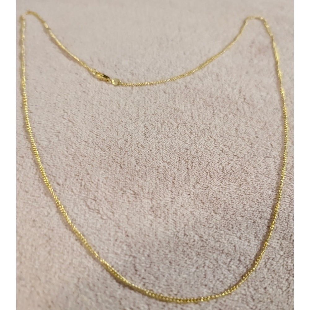 18k 18KGF Gold Filled 30" Chain Link Necklace New 1/16th" Wide Lobster Clasp